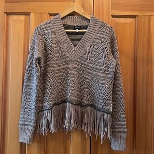 Armani Jeans Knit Sweater with Fringe